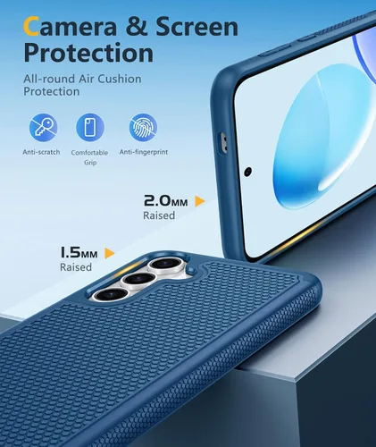 Vista 129 de FNTCASE Funda para iPhone 17 Pro: Fundas delgadas translúcidas de color azul claro compatibles con MagSafe, protección completa de la cámara