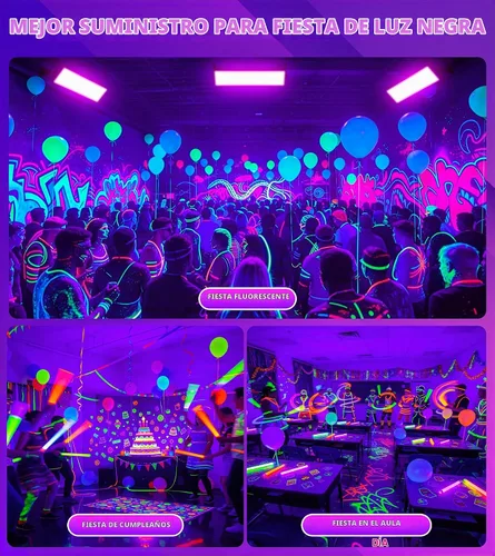 Vista 7 de TigQiang Luz negra de 120 W, luz negra para fiesta que brilla