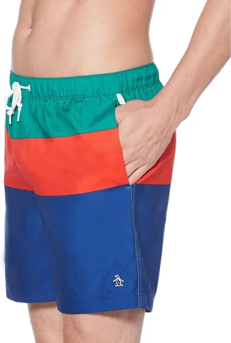 Vista 3 de Original Penguin Pantalones cortos de natación Volley con cintura elástica estándar para hombre