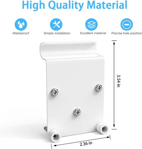 Vista 3 de Clips laterales de vinilo compatible con Eufy SoloCam S340/SoloCam E30 - Cámara de seguridad solar para exteriores (paquete de 1, blanco)