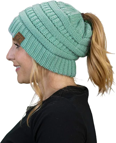Vista 65 de Funky Junque - Gorro para mujer con ranura para cola de caballo