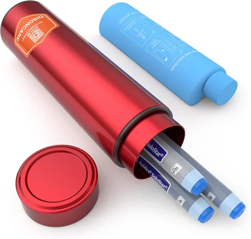 Vista 10 de DISONCARE 60H Estuche de viaje enfriador de insulina para 4 plumas con pantalla de temperatura, enfriador de medicamentos para viajes, aprobado por