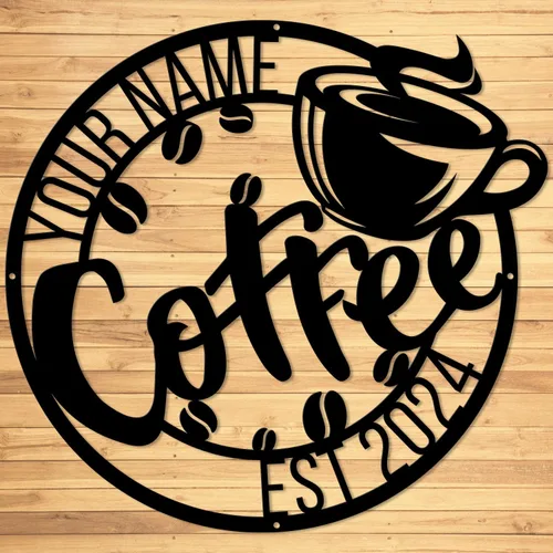 Vista 21 de Letreros metálicos con nombre de barra de café personalizados, letrero de metal de la casa de café soldado, letreros de cobertizo personalizados