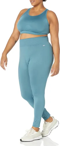 Vista 5 de Tienda Essentials Sujetador deportivo sin costuras para mujer de bajo impacto (disponible en tallas grandes), paquete de 2