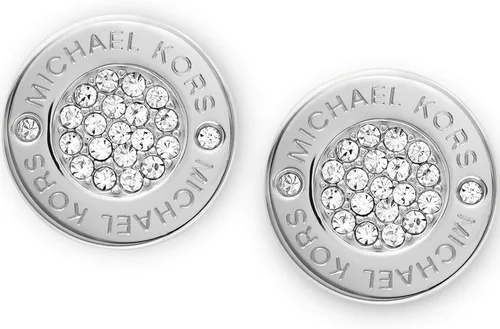 Vista 2 de Michael Kors - Aretes tipo dormilona, de acero inoxidable, con detalles de cristal