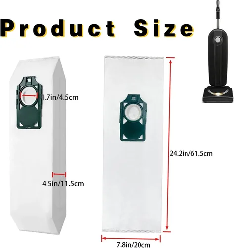 Vista 3 de Paquete de 7 bolsas de vacío RLH-6 para aspiradora Simplicity Freedom R10S R10D S10P S10SAND, para aspiradoras verticales Riccar SupraLite R10S R10D