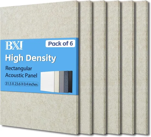 Vista 9 de BXI - Absorbente de sonido, paquete de 16 paneles de absorción acústica de alta densidad de 12 x 12 x 3/8 de pulgada, paneles de absorción de sonido