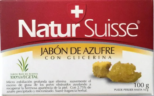 Vista 2 de Jabón de azufre Natur Suisse Jabón de Azufre 3.5 oz con glicerina 2-PACK