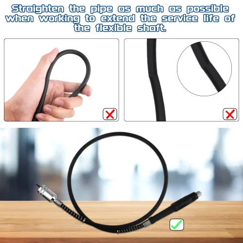 Vista 4 de WMYCONGCONG Extensión de eje de taladro flexible Adaptador de eje flexible universal Accesorio para amoladora rotativa Dremel Herramientas