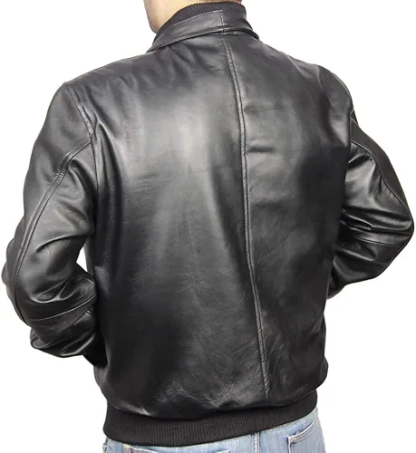 Vista 5 de Chaqueta de piel de oveja para hombre, estilo bombardero, VM19217202