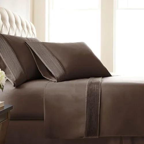 Vista 42 de Southshore Fine Linens®, juego de ropa de cama con bolsillo profundo, Microfibra, Negro, gemelo