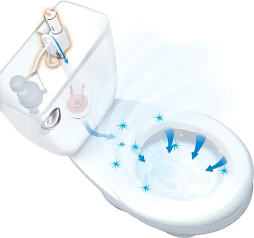 Vista 5 de Fluidmaster 8302P8 Flush 'n' Sparkle - Recambios de cartuchos de reemplazo de blanqueador para sistema automático de limpieza de inodoro, 2 paquetes