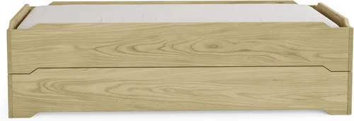 Vista 9 de Camas apilables – Juego de dos – Marco de cama de madera individual sobre individual sin terminar – Marco de cama de madera de pino macizo fácil
