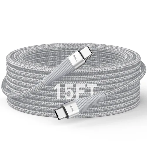 Vista 23 de Cable corto USB C, cable USB C a USB C de 100 W, cable de carga rápida de 1 Negro