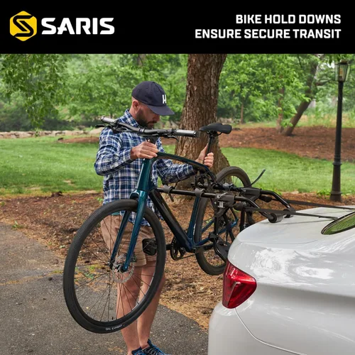 Vista 2 de Saris Guardian - Portabicicletas para maletero – Portabicicletas sin enganche para coche, sedán, hatchback, SUV, camioneta, montaje plegable