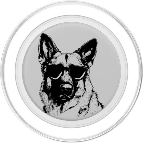 Vista 2 de Pastor alemán boceto dibujo arte amante de los perros mamá papá mujeres PopSockets MagSafe PopGrip para iPhone