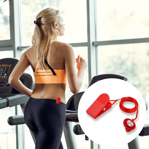 Vista 7 de NQEUEPN Llave de seguridad magnética universal para caminadora, interruptor magnético de parada de emergencia con clip compatible con la mayoría