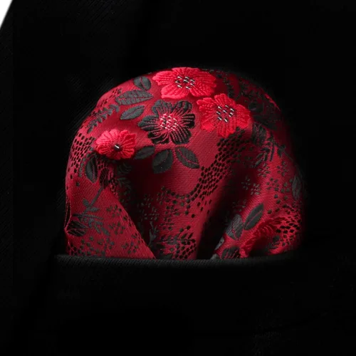 Vista 190 de Corbatas florales tejidas clásicas para hombre, corbata cuadrada de bolsillo, corbatas formales para hombres, boda con pañuelo