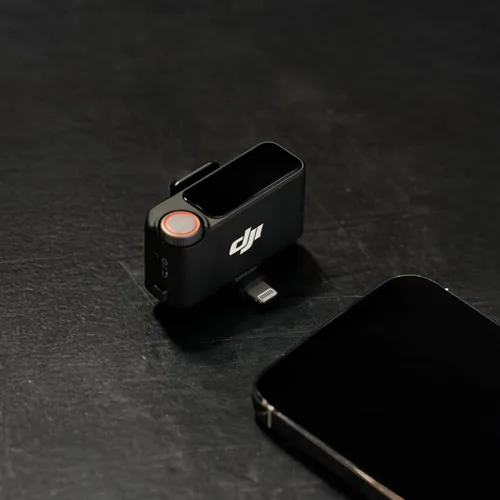 Vista 5 de DJI Receptor de micrófono 3, mini micrófono inalámbrico para iPhone/cámara/Android, ligero e intuitivo, micrófono de solapa, flotador de 32 bits