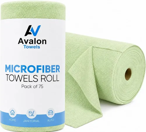 Vista 10 de Avalon Towels Paños de limpieza de microfibra (paquete de 48) – Tamaño 16 x 16 pulgadas, trapos de limpieza altamente absorbentes, sin pelusa Negro