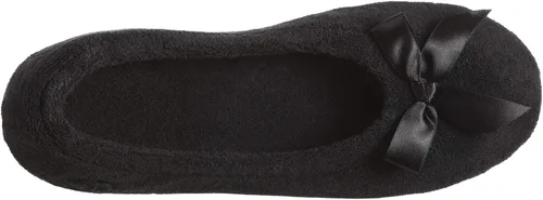 Vista 7 de isotoner Women's Classic Terry Ballerina Slipper Soft, Breathable, Terry Lined, Satin Bow, Secure Fit