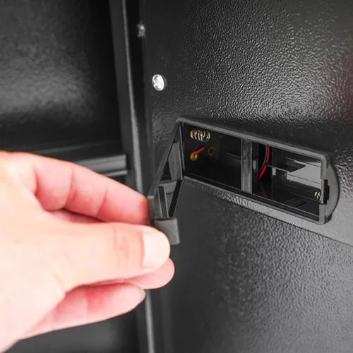 Vista 8 de Caja fuerte montada en la pared de 25.5 pulgadas de alto x 3.9 pulgadas de ancho x 14.5 pulgadas de largo, caja fuerte electrónica para seguridad