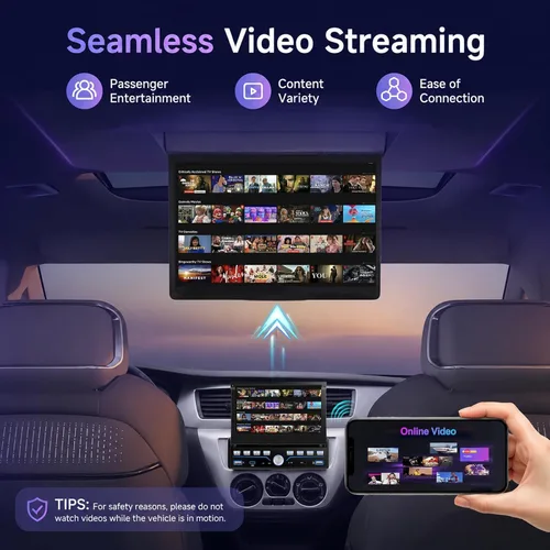 Vista 5 de Estéreo de Coche Individual DIN Apple Carplay y Android Auto 1 DIN 7 Pulgadas Pantalla Táctil Abatible Radio de Coche con Bluetooth y Micrófono