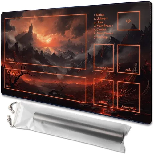 Vista 8 de MTG - Tapete de juego tamaño 24 x 14 pulgadas, bolsas de almacenamiento gratuitas, respaldo antideslizante, impresión, ideal para entusiastas
