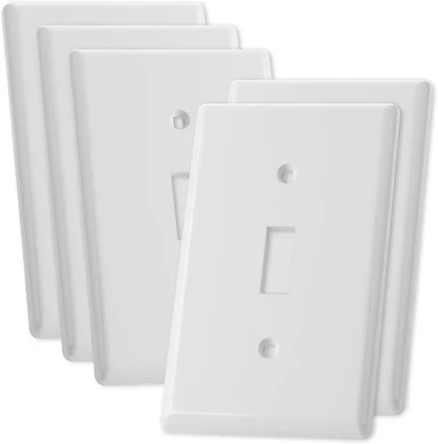 Vista 16 de Cubiertas para interruptores de luz azul Bates - Paquete de 2, cubierta de placa de salida, cubiertas de interruptor con luz azul