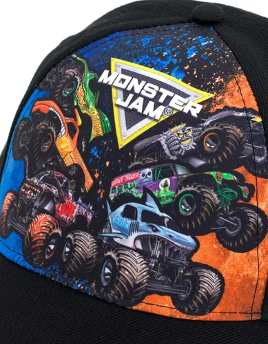 Vista 2 de Monster Jam Gorra de béisbol ajustable Snapback para niños Grave Digger El Toro Loco Megalodon