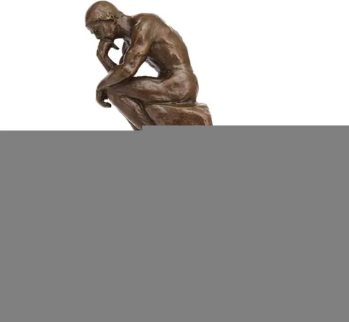 Vista 2 de Estatua clásica de Rodin Pensador Escultura de bronce Decoración para el hogar Arte Artesanía TPE-185