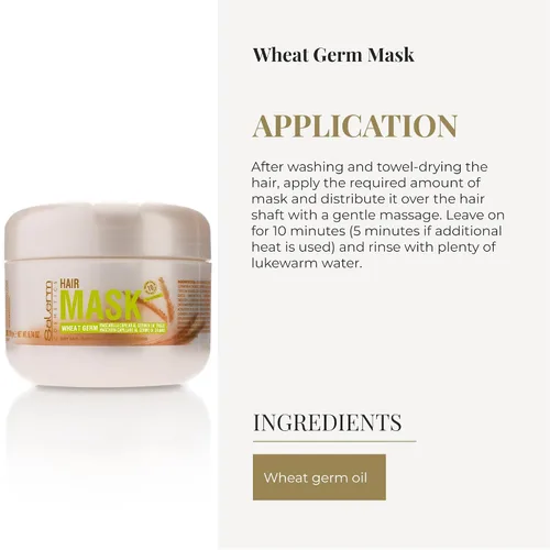 Vista 4 de SALERM - Mascarilla nutritiva para el cabello - 6.74 Oz - con germen de trigo - para cabello seco y dañado - Hidratación profunda del cabello