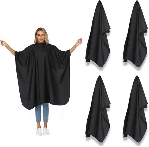 Vista 11 de Minewill Professional Salon Barber Cape for Men/Women, 47 In x 55 In Waterproof, Adjustable Snap Closure, Universal Size, Hair Cutting Cape with