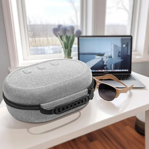 Vista 7 de Nepagz Funda rígida de transporte compatible con Oculus Quest 3, adecuada para viajes y almacenamiento en el hogar, accesorios de protección