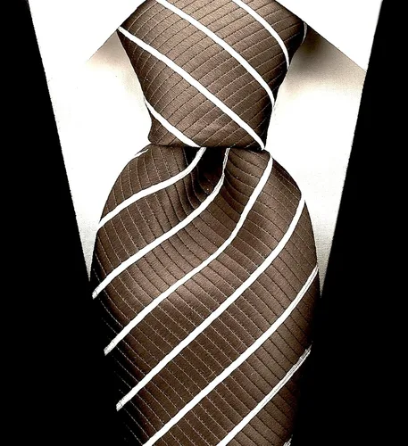 Vista 20 de Scott Allan - Corbatas de rayas para hombre - Corbata tejida para hombre