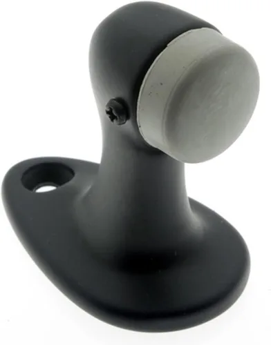 Vista 4 de idh by St. Simons 13014-10B - Tope de puerta de cuello de cisne de latón macizo genuino de calidad profesional, bronce aceitado Oil Rubbed Bronze