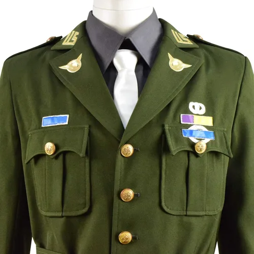 Vista 5 de Disfraz de oficial del ejército de Estados Unidos, uniforme de héroe capitán Steve Rogers, traje de cosplay