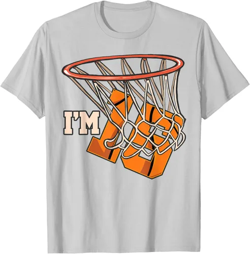 Vista 72 de Camiseta número 15 con temática de baloncesto para fiesta de cumpleaños, Negro, S