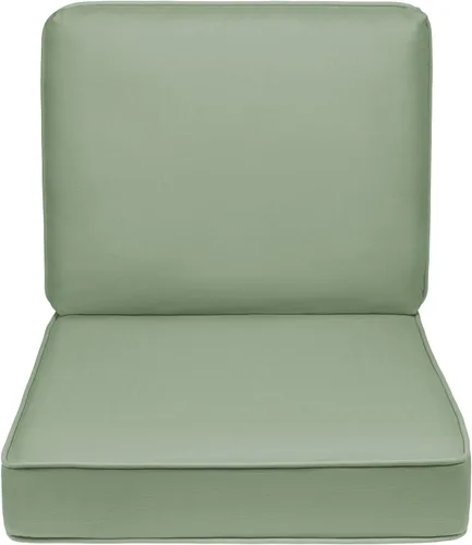 Vista 34 de Quality Outdoor Living - Cojín profundo para asiento y respaldo, 23 x 26 pulgadas, menta