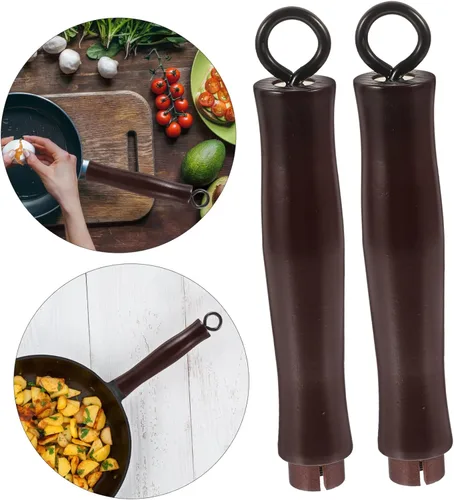 Vista 6 de 2 piezas de mango de wok mango de sartén accesorios de wok mango extraíble mango de sartén mango de agarre para olla caliente, mango de sartén mango