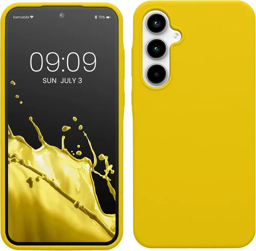 Vista 279 de kwmobile Funda Compatible con Samsung Galaxy A14 5G - Funda de teléfono de TPU y silicona con acabado suave - Verde Lima