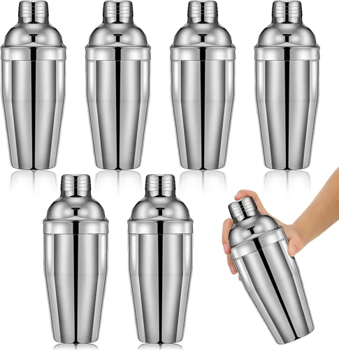 Vista 7 de Nitial Coctelera profesional de acero inoxidable, 6 unidades, mezclador de bebidas Martini, colador integrado para barman sin fugas, mezclador