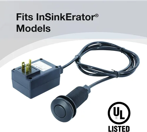 Vista 6 de Danco Interruptor de aire de montaje superior para trituradores de basura con longitud de rosca extendida en parte trasera mate (12037)
