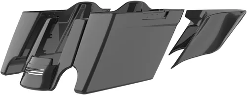 Vista 88 de Cubiertas laterales de alforjas estiradas para motocicleta, extensión extendida para Harley Touring 2014+ - Whisky ámbar Amber Whiskey