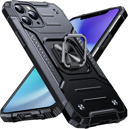 Vista 124 de Anqrp Funda resistente para iPhone 6/7/8/SE/SE2 con soporte de anillo mejorado y agarre, grado militar, a prueba de golpes, resistente y robusta