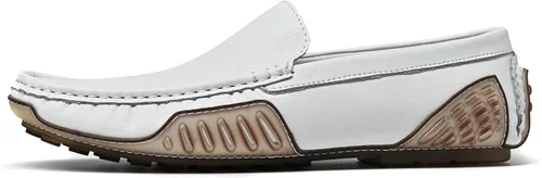 Vista 2 de Mocasines casuales para hombre, mocasines para conducir, mocasines Penny con suela de goma, suaves y ligeros, zapatos planos sin barco..