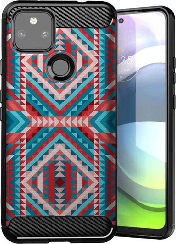Vista 12 de CasesOnDeck - Funda compatible con Google Pixel 5A (2021) / Pixel 5A 5G] cubierta de parachoques de TPU suave con textura de fibra de carbono