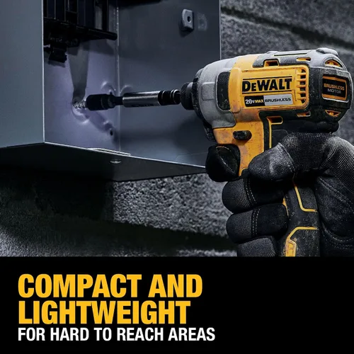 Vista 3 de DEWALT Atornillador de Impacto 20V MAX, 1/4 Pulgada, Batería y Cargador Incluidos (DCF787D1)