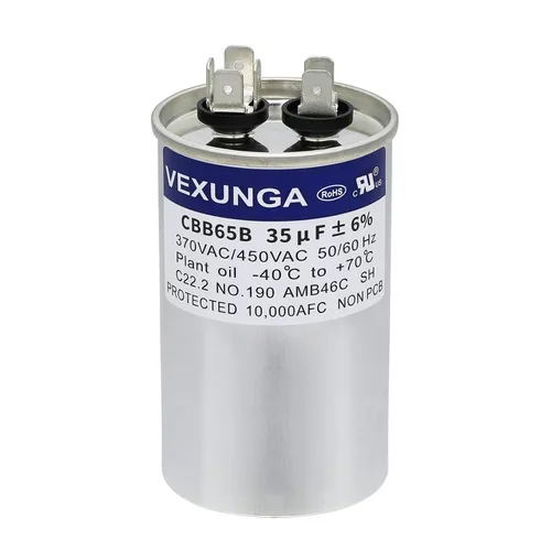 Vista 9 de VEXUNGA Capacitor Dual de Arranque Redondo A/C de 50/5 uF 50+5 MFD 370VAC o 440VAC CBB65 CBB65B Capacitores de Aire Acondicionado para Motor