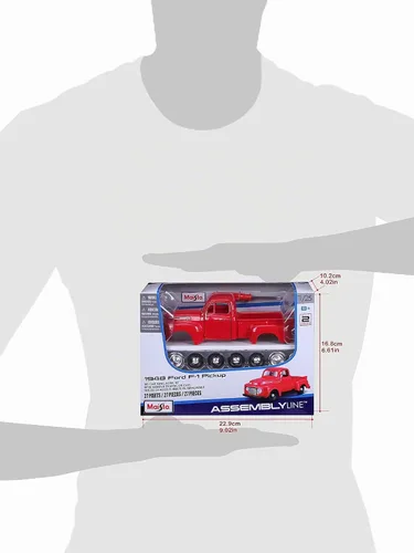 Vista 9 de Maisto Línea de montaje 1:24 1948 Ford F-1 Pick-up, rojo